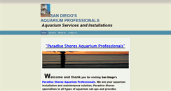 Desktop Screenshot of paradiseshoresaquariumprofessionals.com