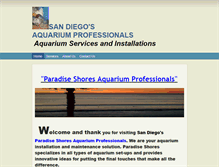 Tablet Screenshot of paradiseshoresaquariumprofessionals.com